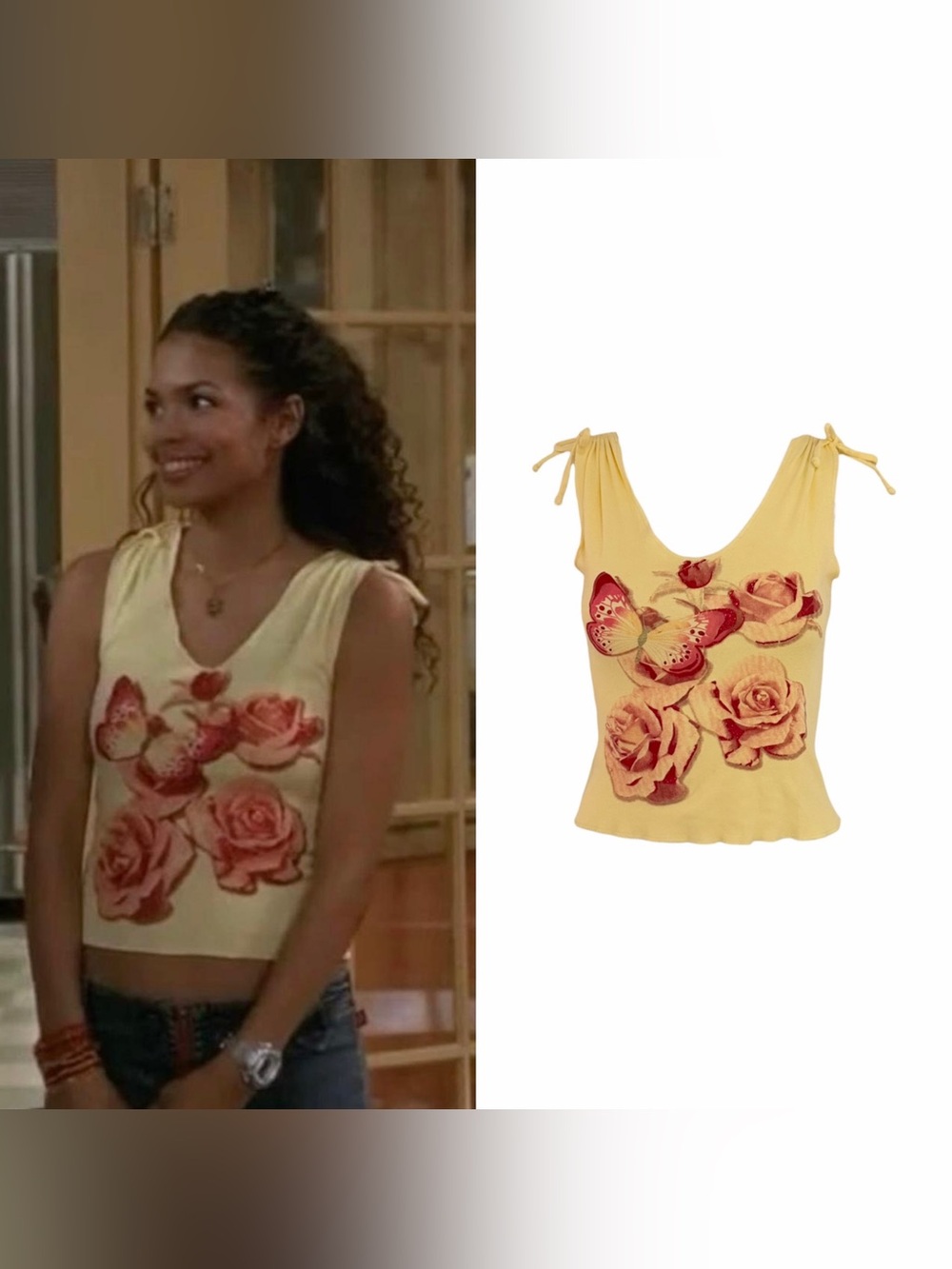 Butterfly Rose Sparkle Tank Top As Seen On Claire Kyle In My Wife And Kids